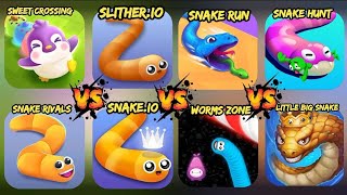 Snake.Io Vs Snake Rivals Vs Worms Zone.Io Vs Sweet Crossing Vs Slither.Io Vs Little Big Snake