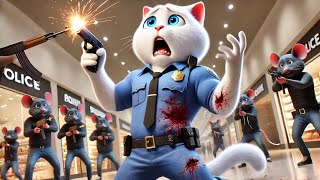 Kitten lost his Father😿| Became Police Revenge😻 #cat #cute #ai #catlover #catvideos #cutecat #aicat