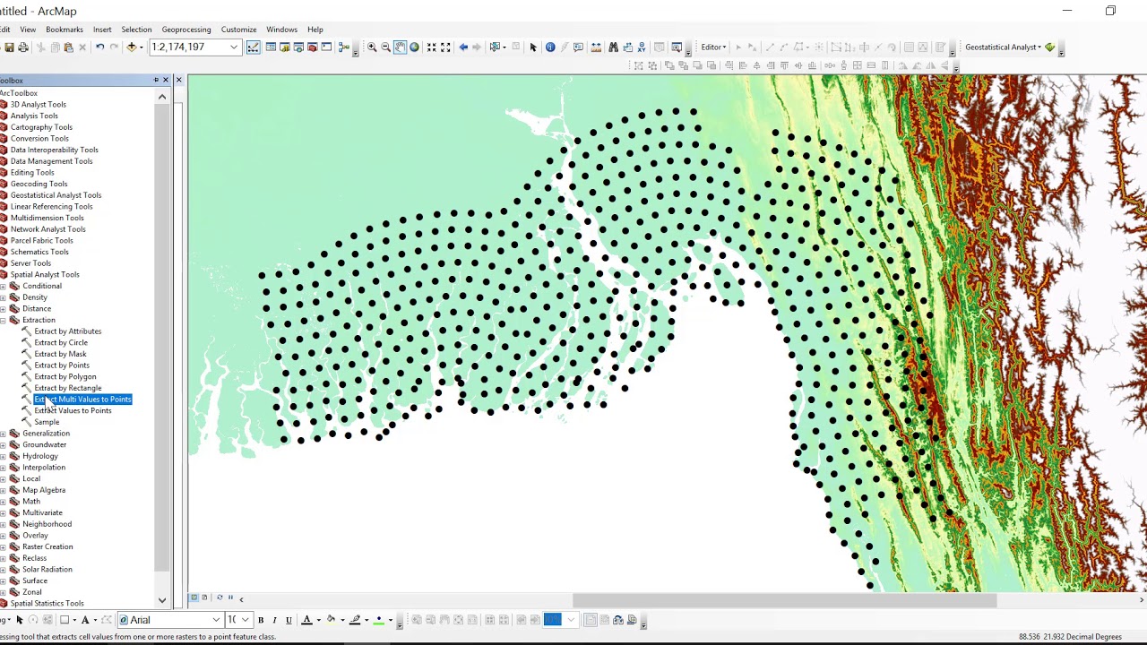 How To Extract Raster Values To Points In ArcGIS Using Extract By Multi ...