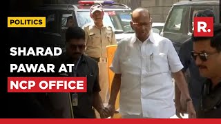 Sharad Pawar Reaches NCP Office In Mumbai, To Meet Senior Party Leaders Ahead Of K'taka Polls