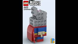 LEGO SDCC Brickheadz #41490 Superman Satisfying Building Animation乐高方头仔超人解压拼搭动画 #shorts #lego