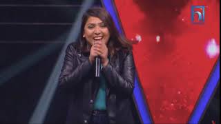 Sajha Ko Bela | Sreeya Nepal | Voice Of Nepal Season 3 | Blind Audition | Trishna Gurnug