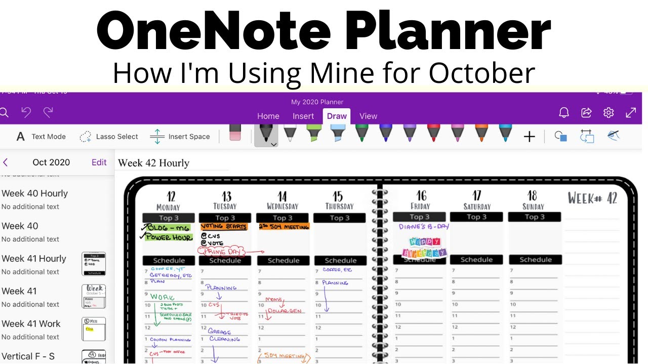 How I'm Using My OneNote Planner 2021 || #theawesomeplanner - YouTube