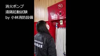 屋内消火栓設備消火ポンプ遠隔起動試験専用起動釦（小林優子 甲種消防設備士 消防設備点検資格者）⑳  fire hydrants ～小林消防設備　全類消防設備士　第二種電気工事士　経営学修士～