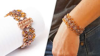 Lattice Bloom RAW Bracelet - DIY Jewelry Making Tutorial by PotomacBeads