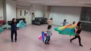 キッズベリーダンス・レッスン風景/栃木県佐野市 kids belly dance