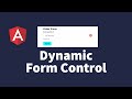 How to Build Dynamic Form Controls with Angular Reactive Forms