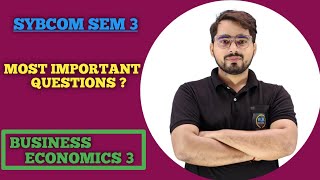 SYBCOM Semester -3 Most Important Questions of Economics | Important Questions of Economics sem -3