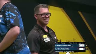 Luke Humphries vs Lukas Wenig Highlights / European Darts Matchplay Third Round 2022