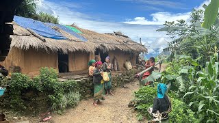 Simple The Best Nepali mountain Village | Most peaceful And Relaxing mountain village | rainy day