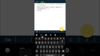#24 Program is to convert Kilometres into Miles in #python #pythonprogramming #pythonforbeginners