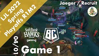 SHG(Kinatu ナー) VS BC(FlawlesS リー・シン) Game 1 ハイライト - LJL 2022 Spring Playoffs R1M2 by YAMA