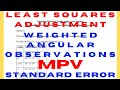 Adjusting Survey Observations | Adjusting Weighted Observed Angles using Least Squares