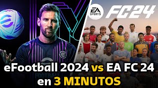 ANALISIS DE eFootball 2024 vs EA FC 24 en 3 MINUTOS