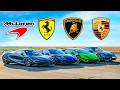 Ferrari 296 v McLaren 750S v Huracan Perf v 911 Turbo: DRAG RACE