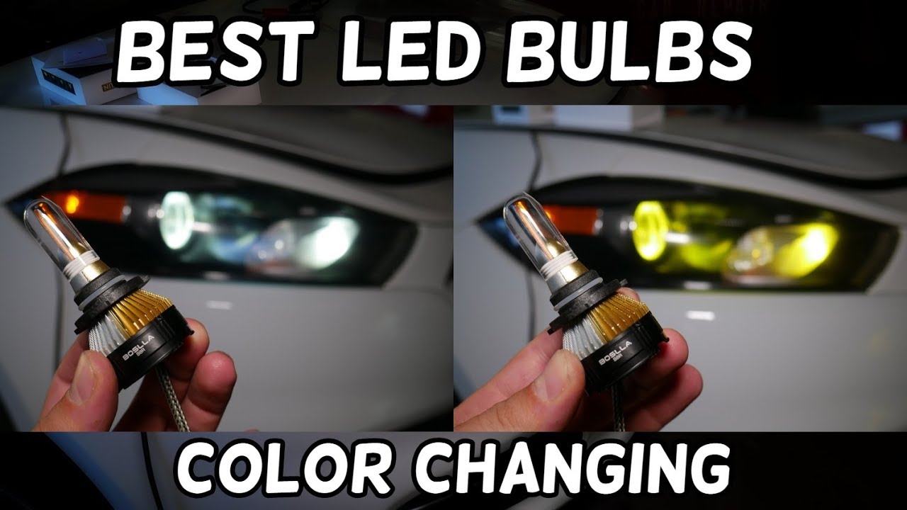 LED HEADLIGHT BULB INSTALLATION ON DODGE BY BOSLLA. COLOR CHANGING LED ...