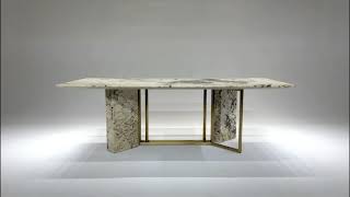 Rarely Marble stone Dining table for Italy Meridiani Luxury Furniture #marbletable #luxuryfurniture