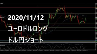 FX 2020/11/12 トレードプラン、ユーロドルロング、ドル円ショート