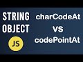 charCodeAt and codePointAt methods | String Object In JavaScript