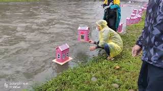 放水燈Release Water Lanterns-慶成祈安五朝圓醮,桃園平鎮褒忠祠義民廟（Temple celebrations for completing temple renovation）1