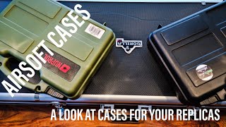 Airsoft Replica transport solutions and storage including Nuprol hard cases, soft cases and others