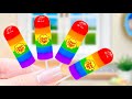Yummy Miniature Rainbow CHUPA CHUPS Jelly Candy 🍭 Amazing Miniature Summer Fruit Jelly Decorating 🍍