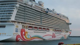 年の瀬クルーズ 客船　ノルウェージャン ジョイ Norwegian joy 出港　高知新港  編集映像 2017.12