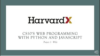 CS50 Web Programming with Python and JavaScript - project 1 - wiki