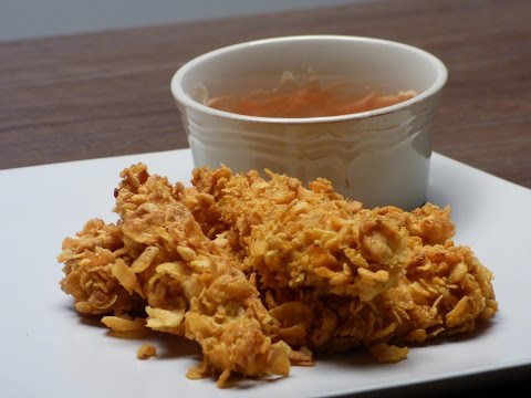 Corn flakes chicken strips recipe by foodCAST Corn flakes chicken strips recipe by foodCAST