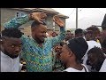 Regina Chukwu, Akin Olaiy& Other Actors As His Wife Dances Skaku Shaku At Their Daughter's Naming