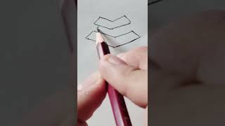 Simple Drawing Idea Of Stone Pyramid #howto #shorts #drawing #art #pyramid