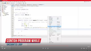 Perulangan WHILE (Uncounted Loop)- Dasar Pemrograman JAVA