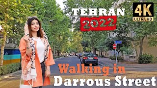 TEHRAN, Iran Cities Walking Tour 2022 - Darrous neighborhood - Iran Travel Vlog 4k - محله دروس