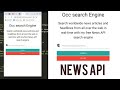 How to create a search engine to search for news  - News API | using Jquery