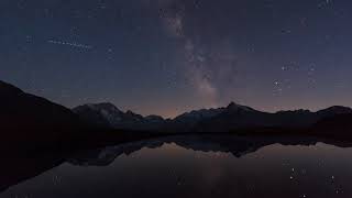 Time Lapse Lake at Night   Free HD Stock Footage   No Copyright   Sky Stars Reflection