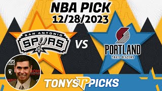 San Antonio Spurs vs Portland Trail blazers 12/28/2023 FREE NBA Picks and Predictions on NBA Betting