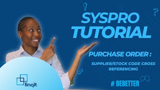 Purchase Order: Supplier/Stock Code Cross Referencing