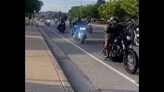 Hells Angels San Jose \u0026 Supporters Rolling Into Bike Night