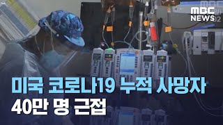 미국 코로나19 누적 사망자 40만 명 근접 (2021.01.17/뉴스투데이/MBC)