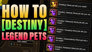 How to get DESTINY PET? | EPIC & LEGEND Seal Fates EXPLAINED Dragon Nest SEA