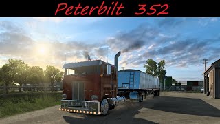 Cummins ISM Peterbilt 352 Custom Rice Hull Delivery Omak to Colville ProjectNG Graphics ATS 4K 1.44