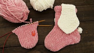 Носочки «Зайчата» спицами 🐰 Baby Socks 