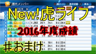 ♯おまけ【パワプロ2016】2016年度成績【New虎ライフ】