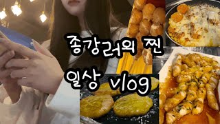 [일상 vlog] 종강한 대학생의 찐 현실 브이로그 | 포차 1357, 길거리호떡, 치즈꼬치, 떡꼬치, 술, 콘치즈범벅치킨