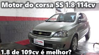 GM Corsa 1.8 Flex 114cv no dinamômetro | Potência e Torque reais