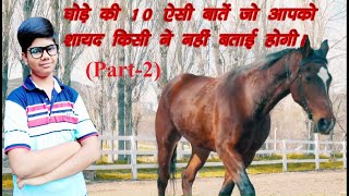 घोड़े के बारे में 10 मजेदार तथ्य (Part-2) | 10 Amazing Facts About Horse (Part-2)