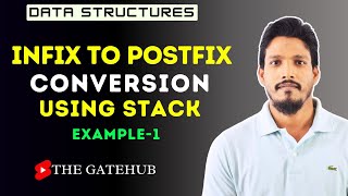Infix to Postfix Conversion using Stack (Example 1) | Data Structure