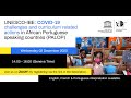 COVID-19 challenges and curriculum related actions in African Portuguese speaking countries (PALOP)