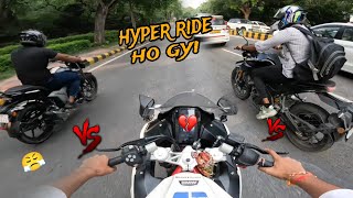 Hyper Ride Ho Gyi Bhot Din Baad 😱Apache N160 vs RR310 Vs Random Mt15 ❤️Police Girl Impressed