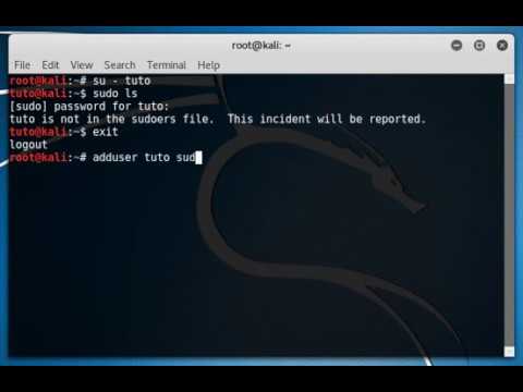 add user to admin (sudo) on linux kali / ubuntu / debian add user to admin (sudo) on linux kali / ubuntu / debian